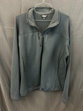 Orvis Pro 1/4 Zip Polartec Pullover Men's Size XXL Gray-Blue Color
